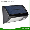 Solarleuchte IP65 28 LED im Freien mit Bewegungs-Sensor für Garten-Zaun